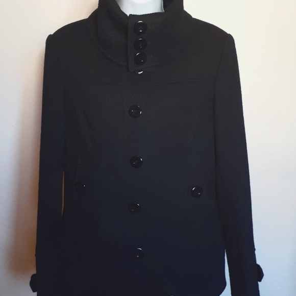 LeChateau Black Wool Coat Sz M  NWOT - Picture 7 of 15